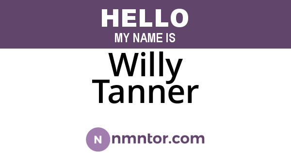 Willy Tanner