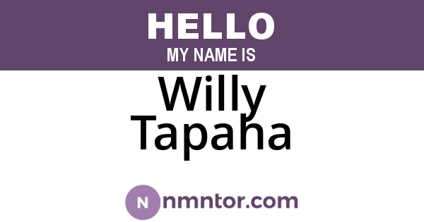 Willy Tapaha