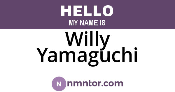 Willy Yamaguchi