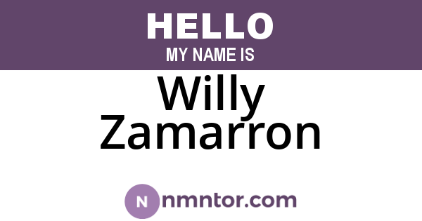 Willy Zamarron