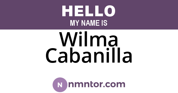 Wilma Cabanilla