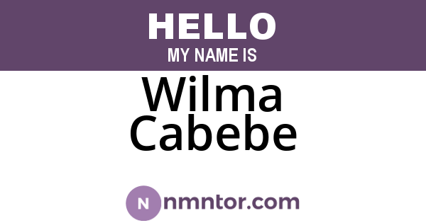 Wilma Cabebe