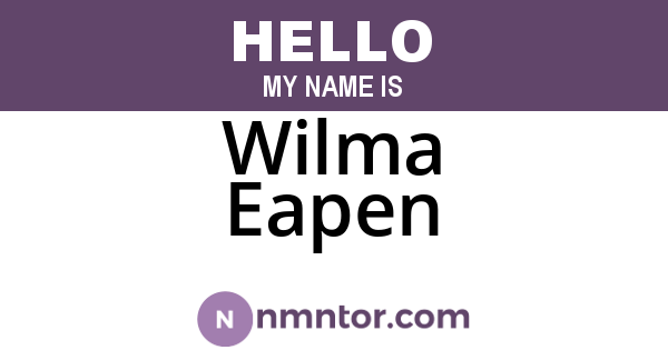 Wilma Eapen