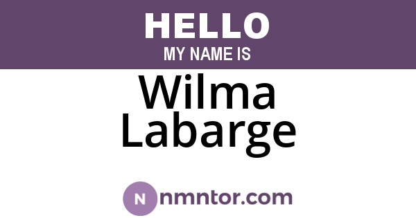 Wilma Labarge