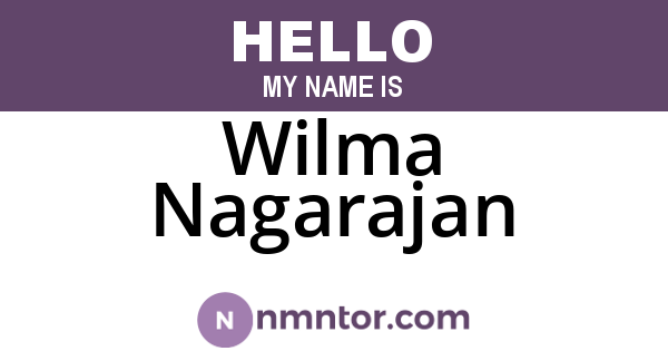 Wilma Nagarajan