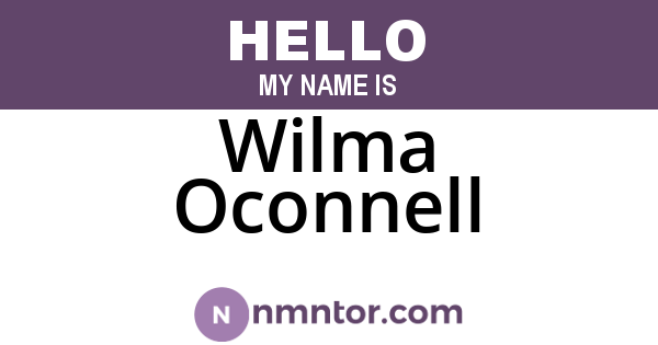 Wilma Oconnell