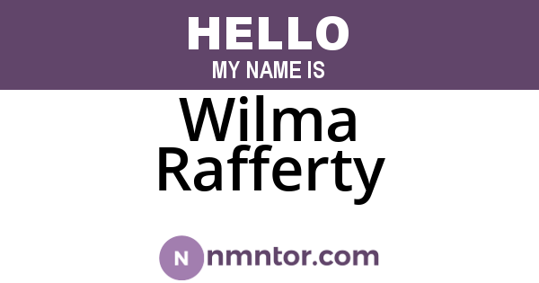 Wilma Rafferty
