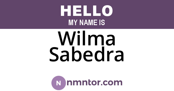 Wilma Sabedra