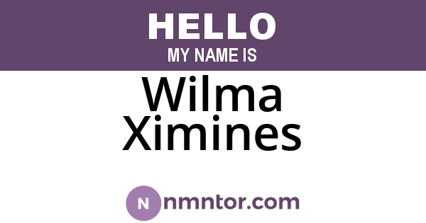 Wilma Ximines