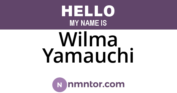 Wilma Yamauchi