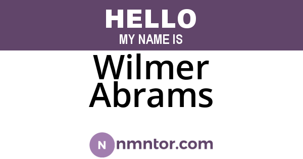 Wilmer Abrams