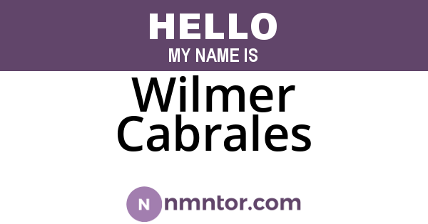 Wilmer Cabrales