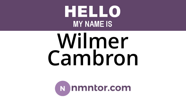Wilmer Cambron