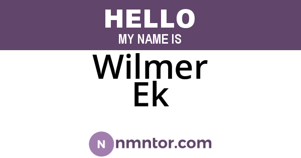 Wilmer Ek