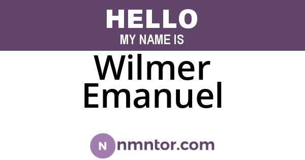 Wilmer Emanuel