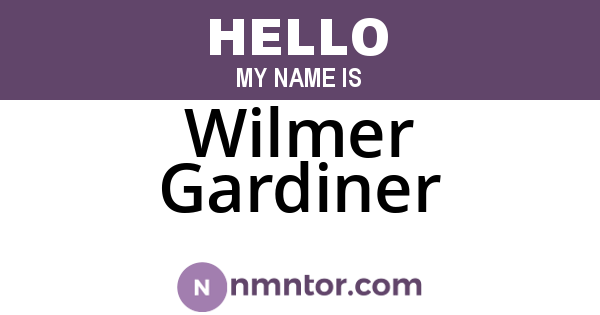 Wilmer Gardiner