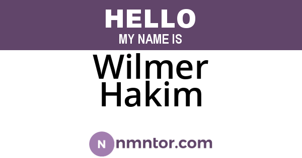 Wilmer Hakim