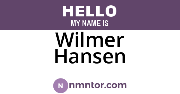 Wilmer Hansen