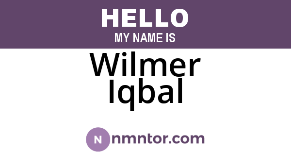 Wilmer Iqbal