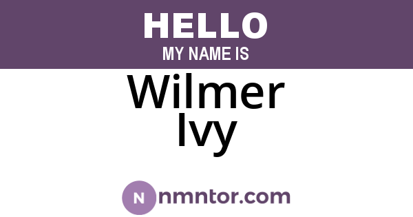 Wilmer Ivy
