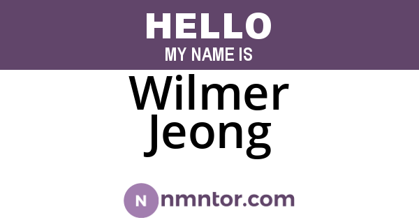 Wilmer Jeong