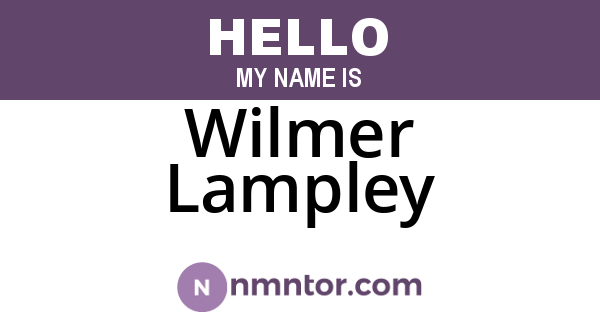 Wilmer Lampley