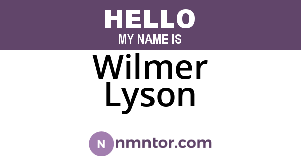 Wilmer Lyson
