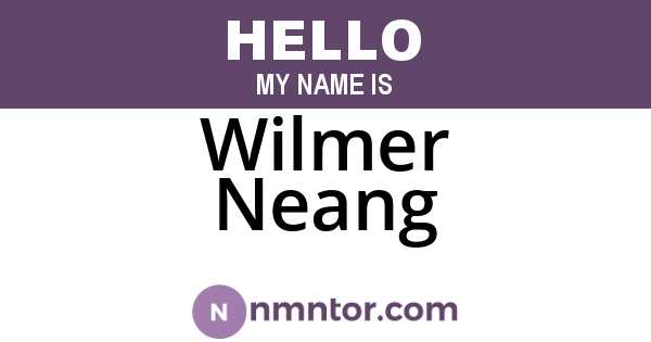 Wilmer Neang