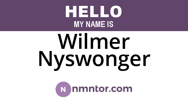 Wilmer Nyswonger