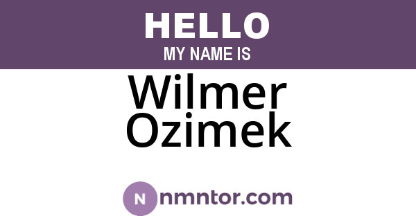 Wilmer Ozimek