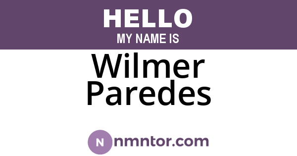 Wilmer Paredes