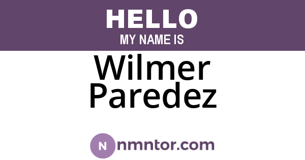 Wilmer Paredez