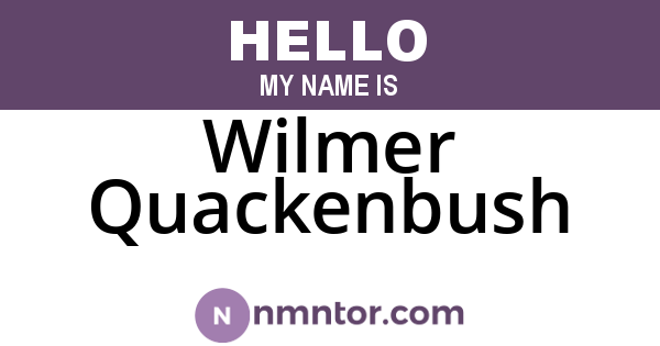 Wilmer Quackenbush