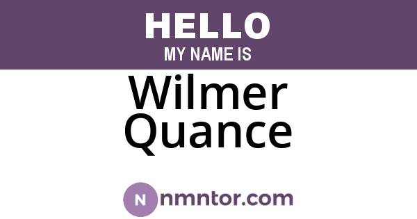 Wilmer Quance