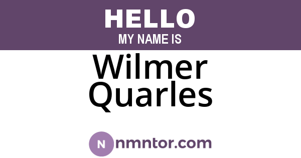 Wilmer Quarles