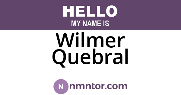 Wilmer Quebral