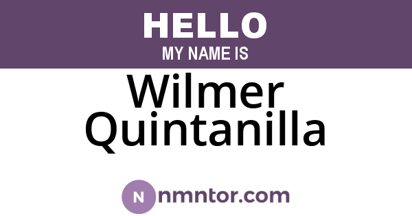 Wilmer Quintanilla