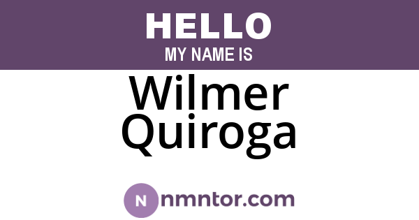 Wilmer Quiroga