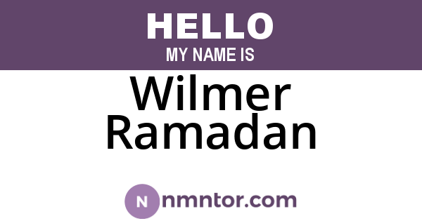Wilmer Ramadan