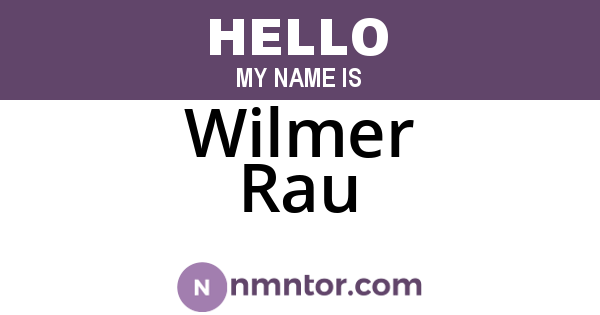 Wilmer Rau
