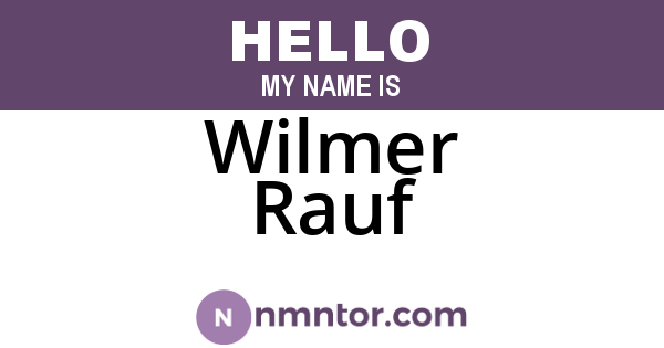 Wilmer Rauf