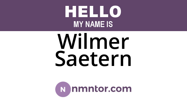 Wilmer Saetern
