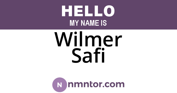 Wilmer Safi