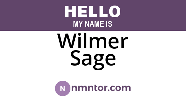 Wilmer Sage