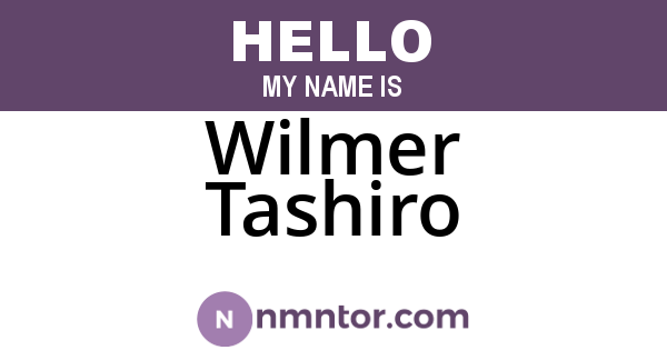 Wilmer Tashiro