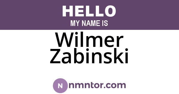 Wilmer Zabinski