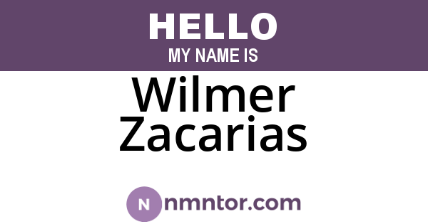 Wilmer Zacarias