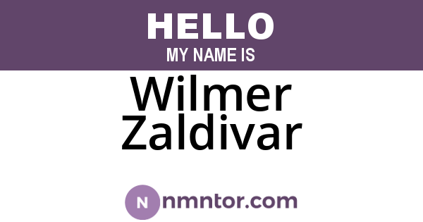 Wilmer Zaldivar