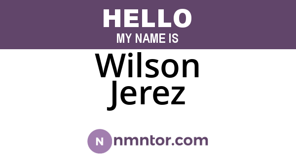 Wilson Jerez