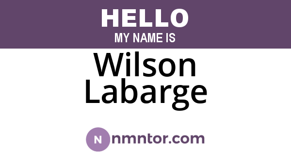 Wilson Labarge
